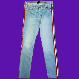 Blue urban outfitters jeans lined down the legs